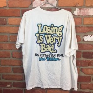 Vintage 90s no fear t shirt losing is bad XL